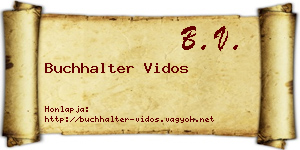 Buchhalter Vidos névjegykártya